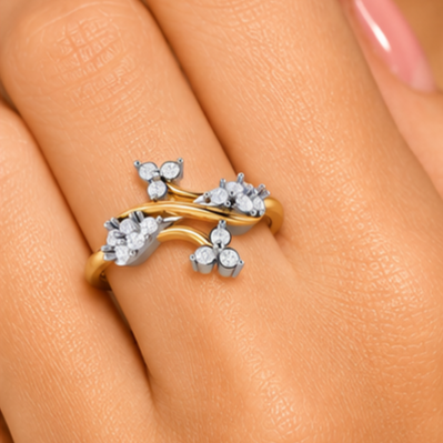 Blossom Vine Diamond Ring view 2