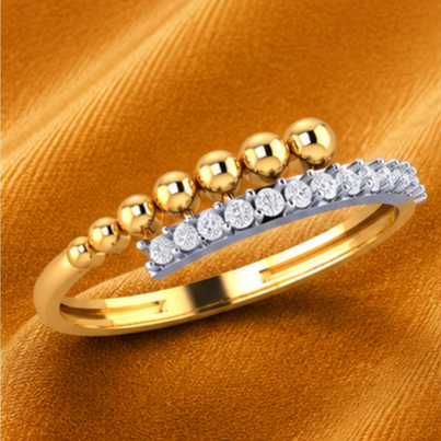 Celeste Beaded Diamond Ring view 4