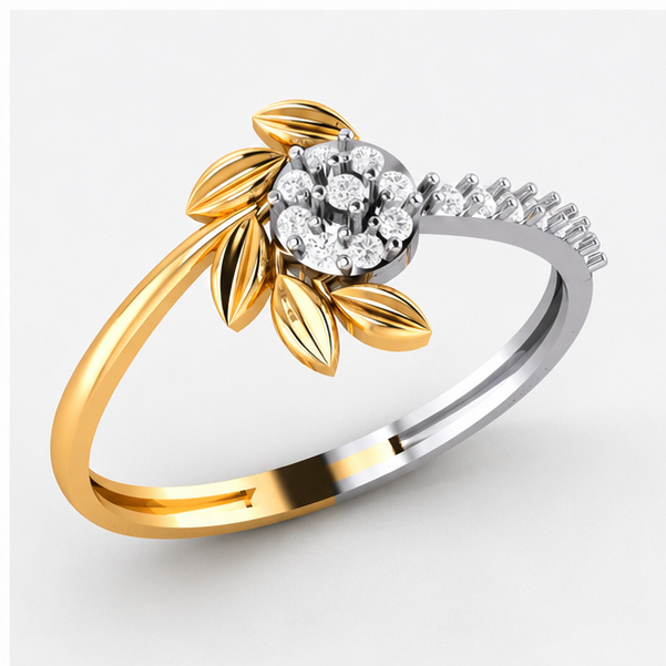 Elowen Floral Diamond Ring view 3