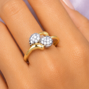 Twin Bloom Diamond Ring