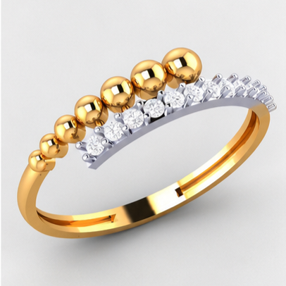 Celeste Beaded Diamond Ring view 3