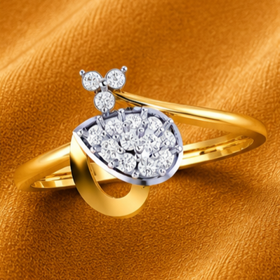 Celestia Bloom Diamond Ring view 4