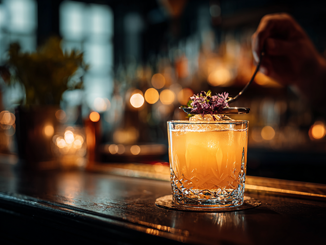 Canal Bloom — signature cocktail at Gwenda