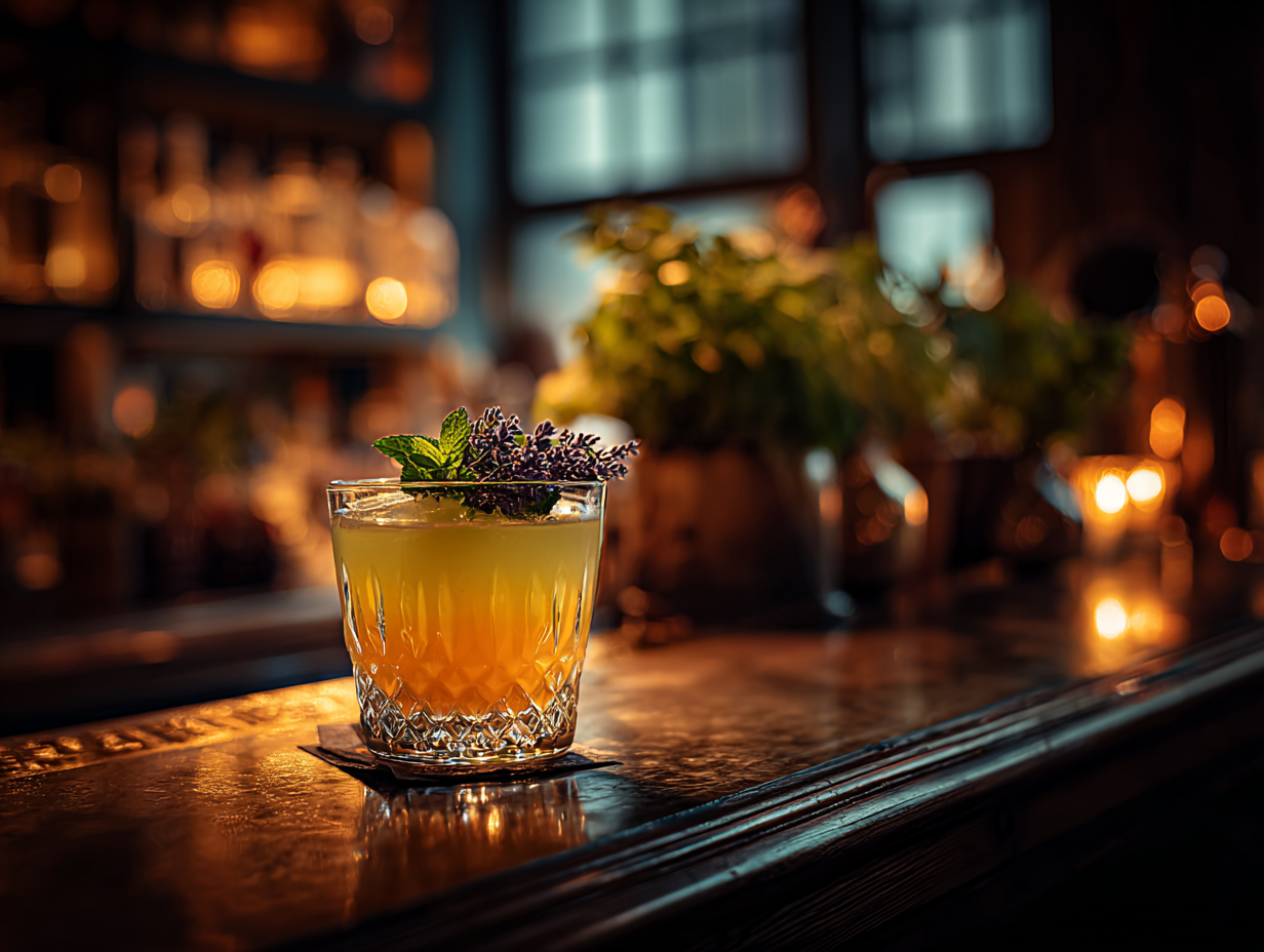 Wick Lantern Sour — signature cocktail at Gwenda