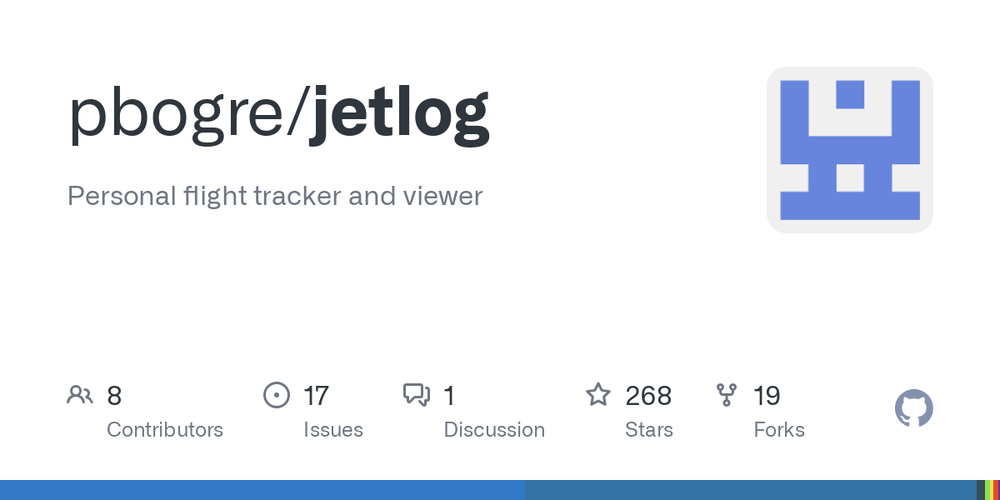 Screenshot of JetLog