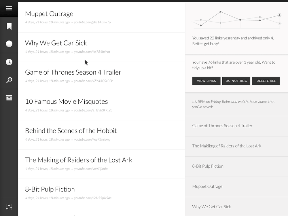 Screenshot of Unmark