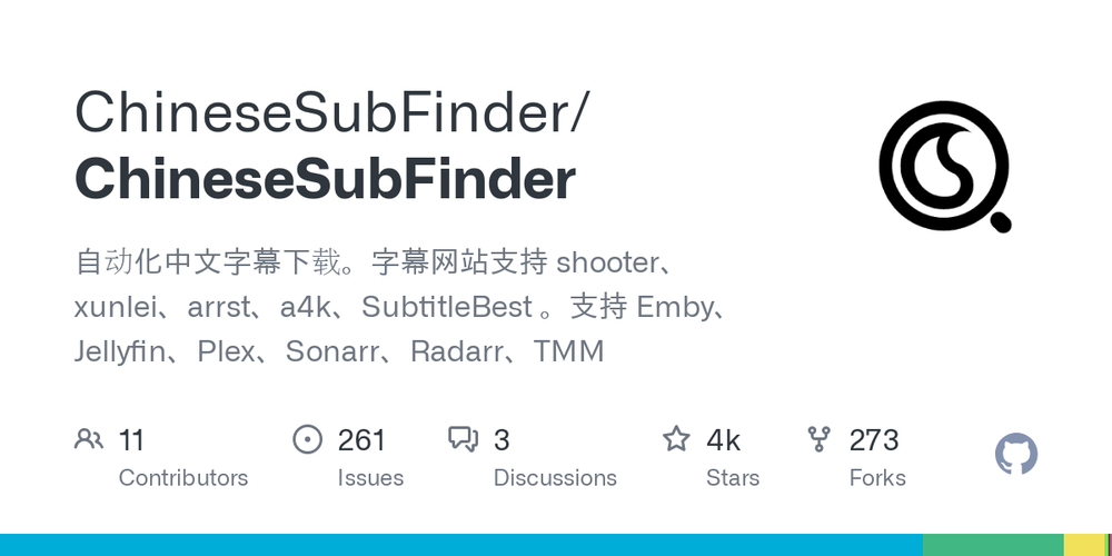 Screenshot of ChineseSubFinder