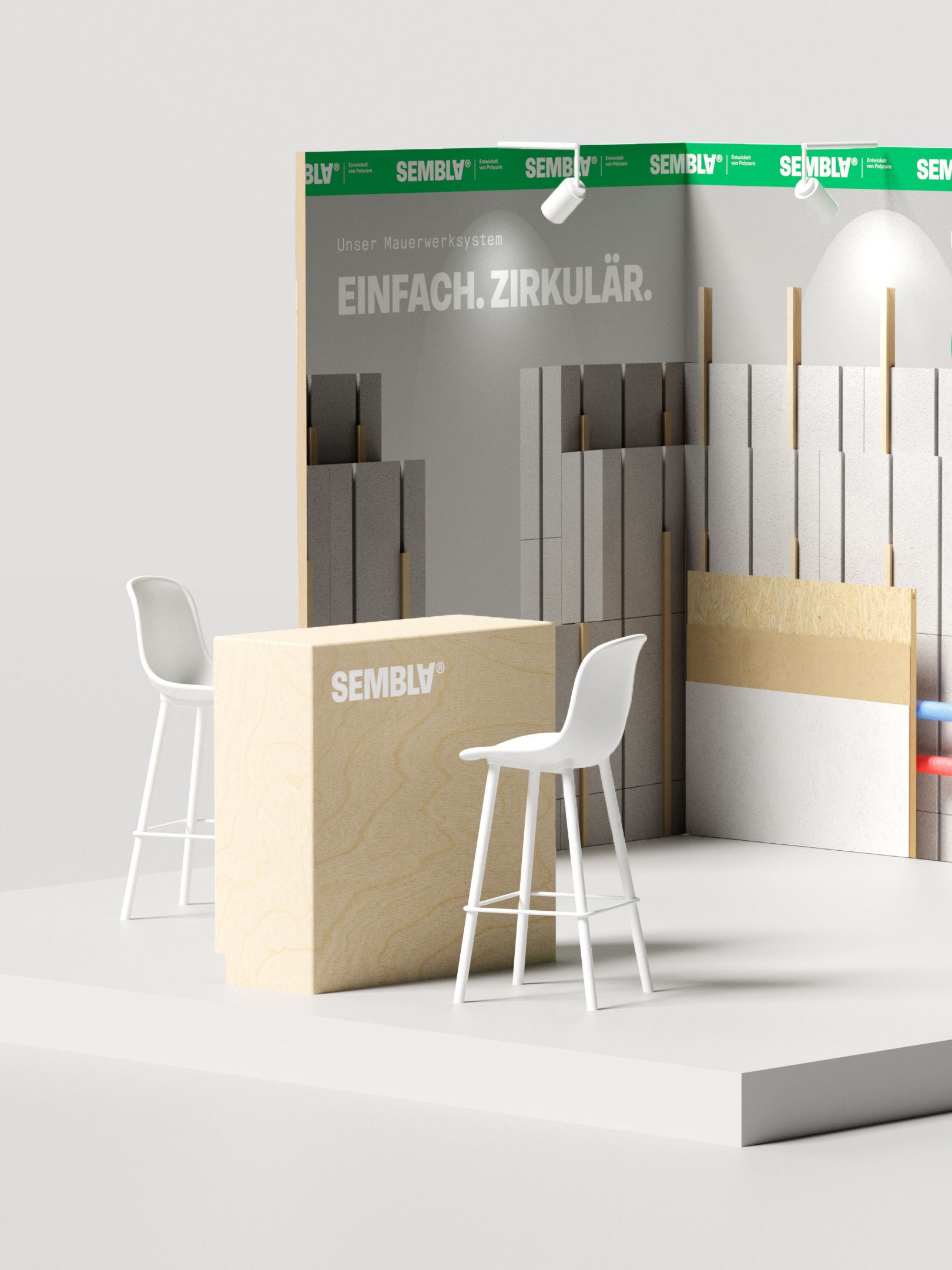 3D rendering for a exhibition stand a a trade fair