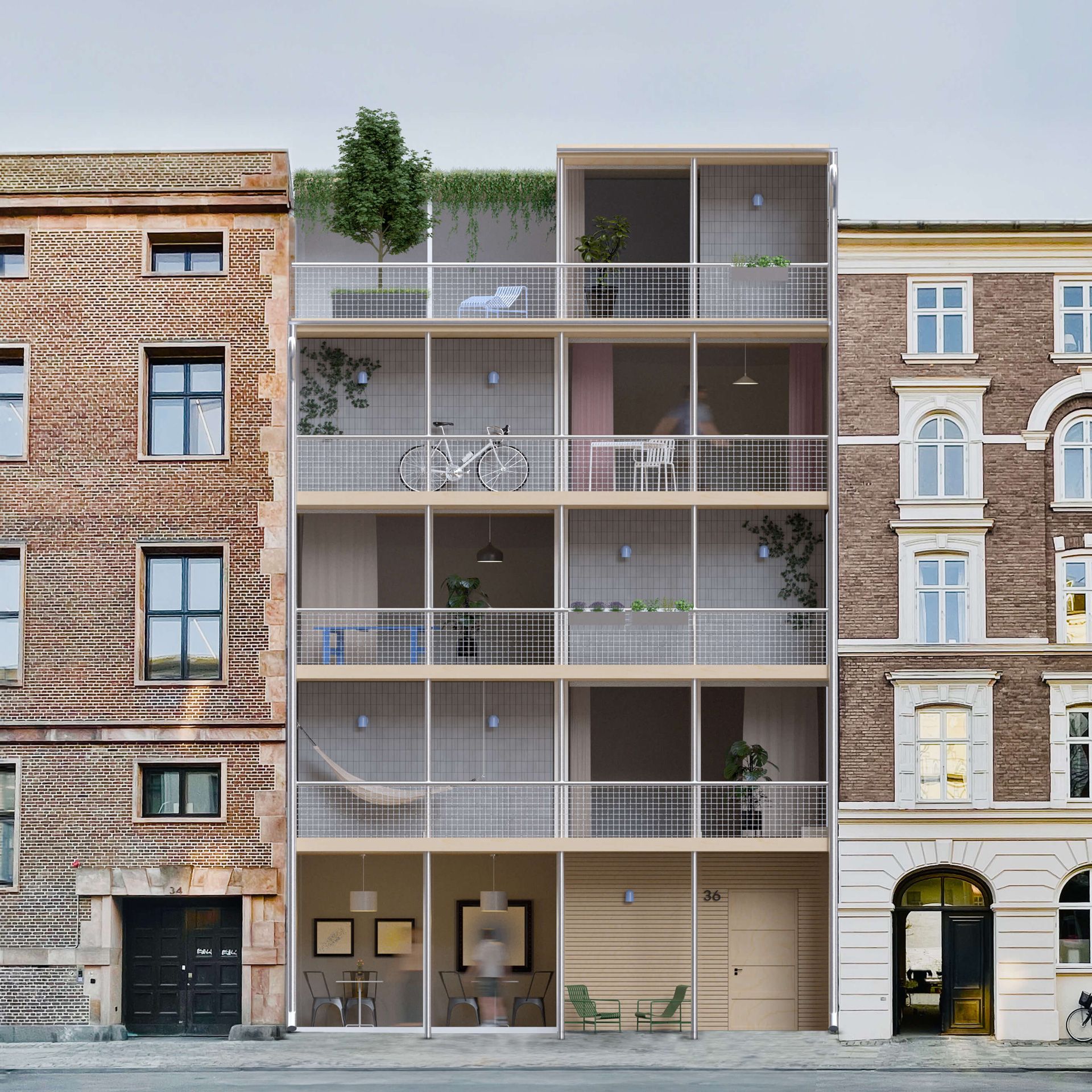 3D rendering of urban building concept