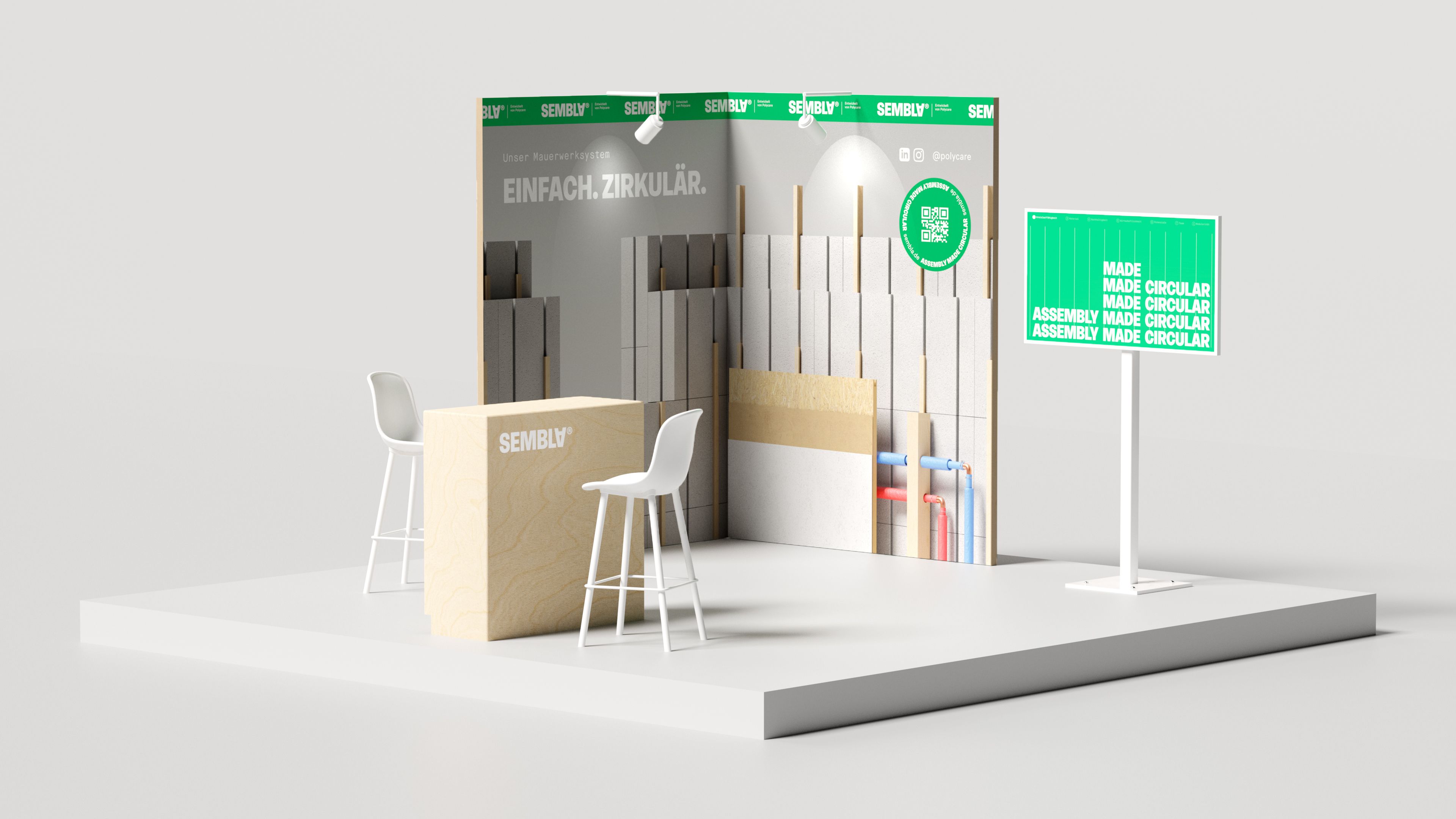 3D rendering for a exhibition stand a a trade fair