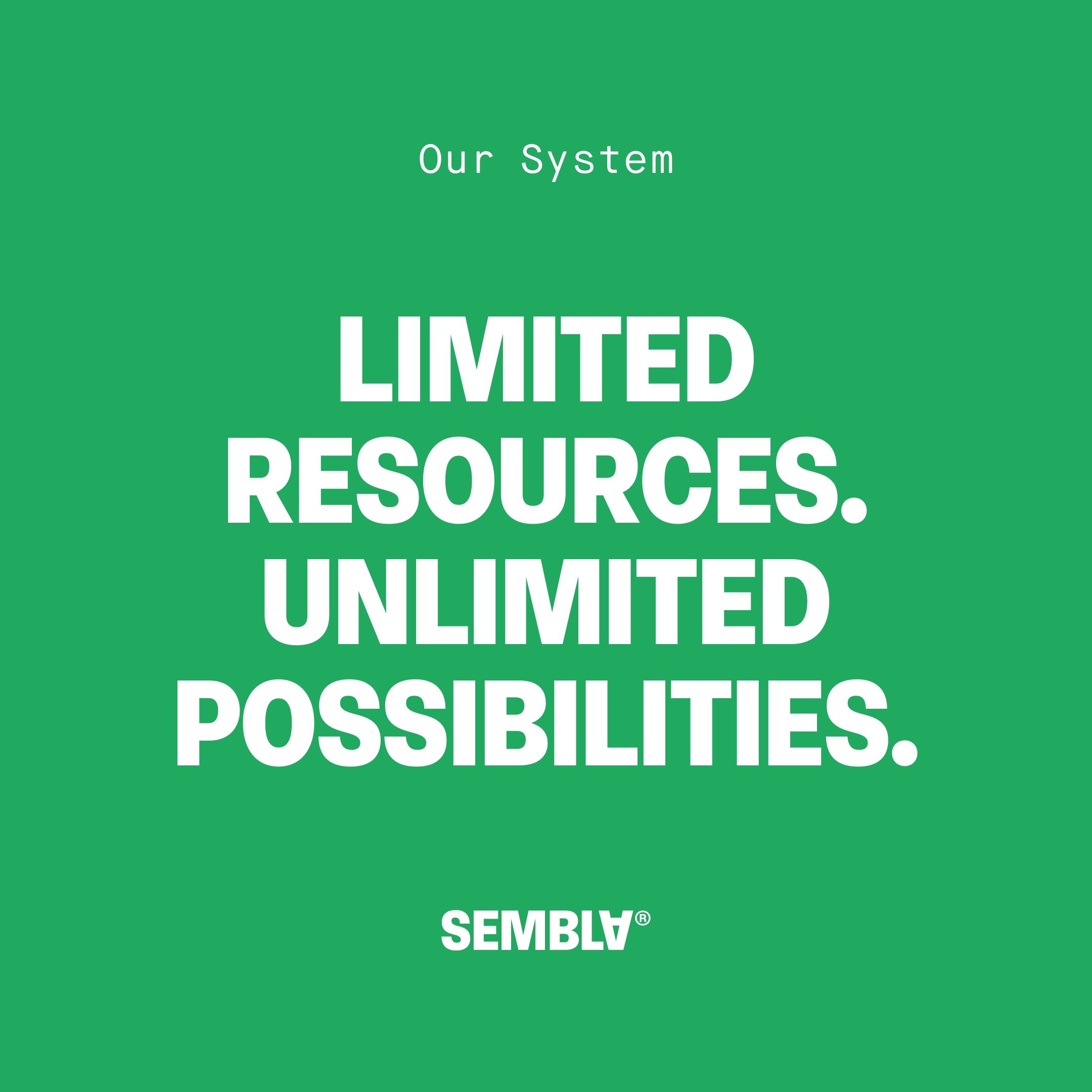 Instagram Post: Limited Resources. Unlimited Possibilities.