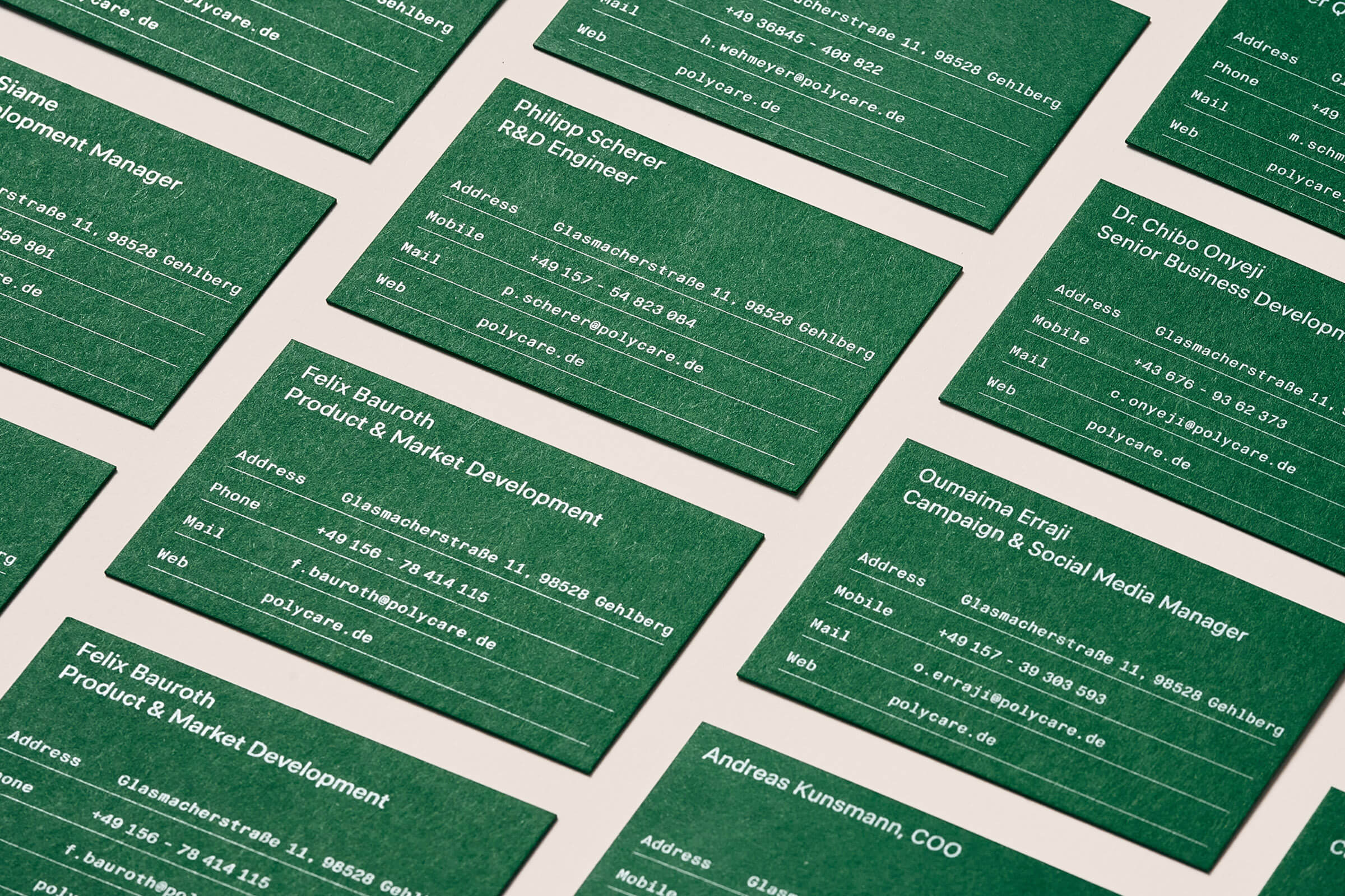 Polycare Businesscards