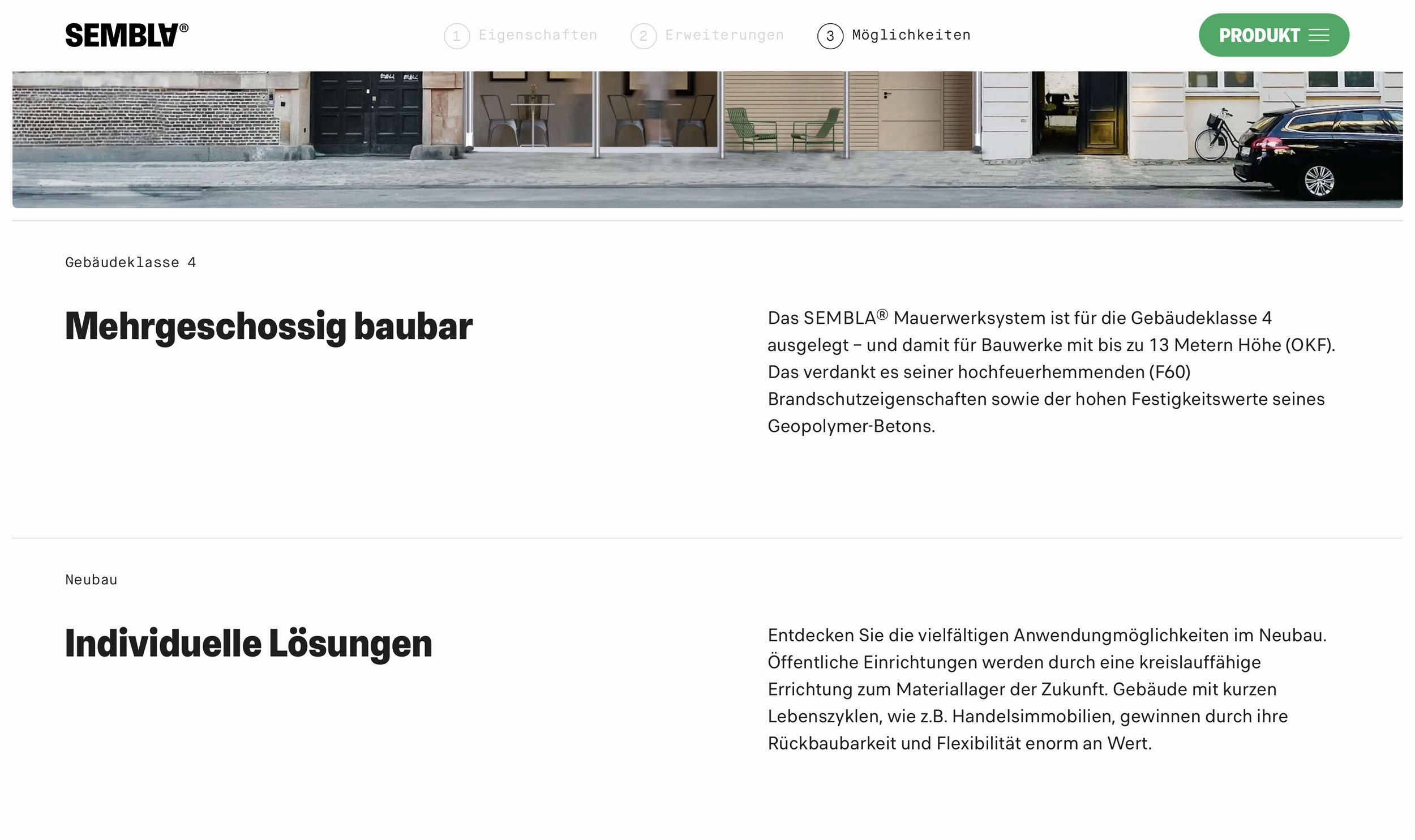 SEMBLA website list with headlines