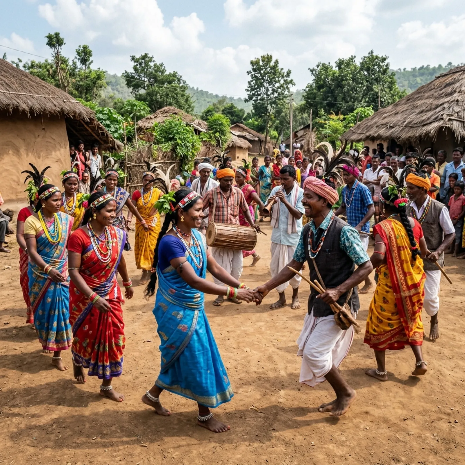 Baiga tribe performing Karma dance