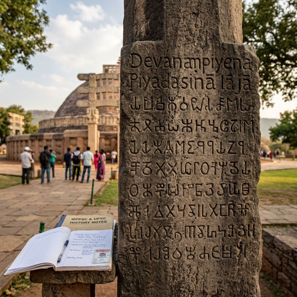 Ancient Indian Rock Inscriptions and Ashokan Edicts MPPSC UPSC History Notes