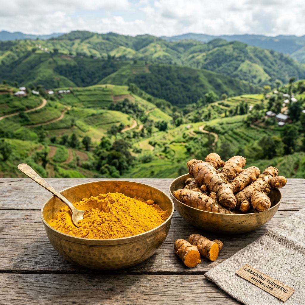 Mission Golden Spice Lakadong Turmeric Meghalaya GI Tag Curcumin UPSC MPPSC