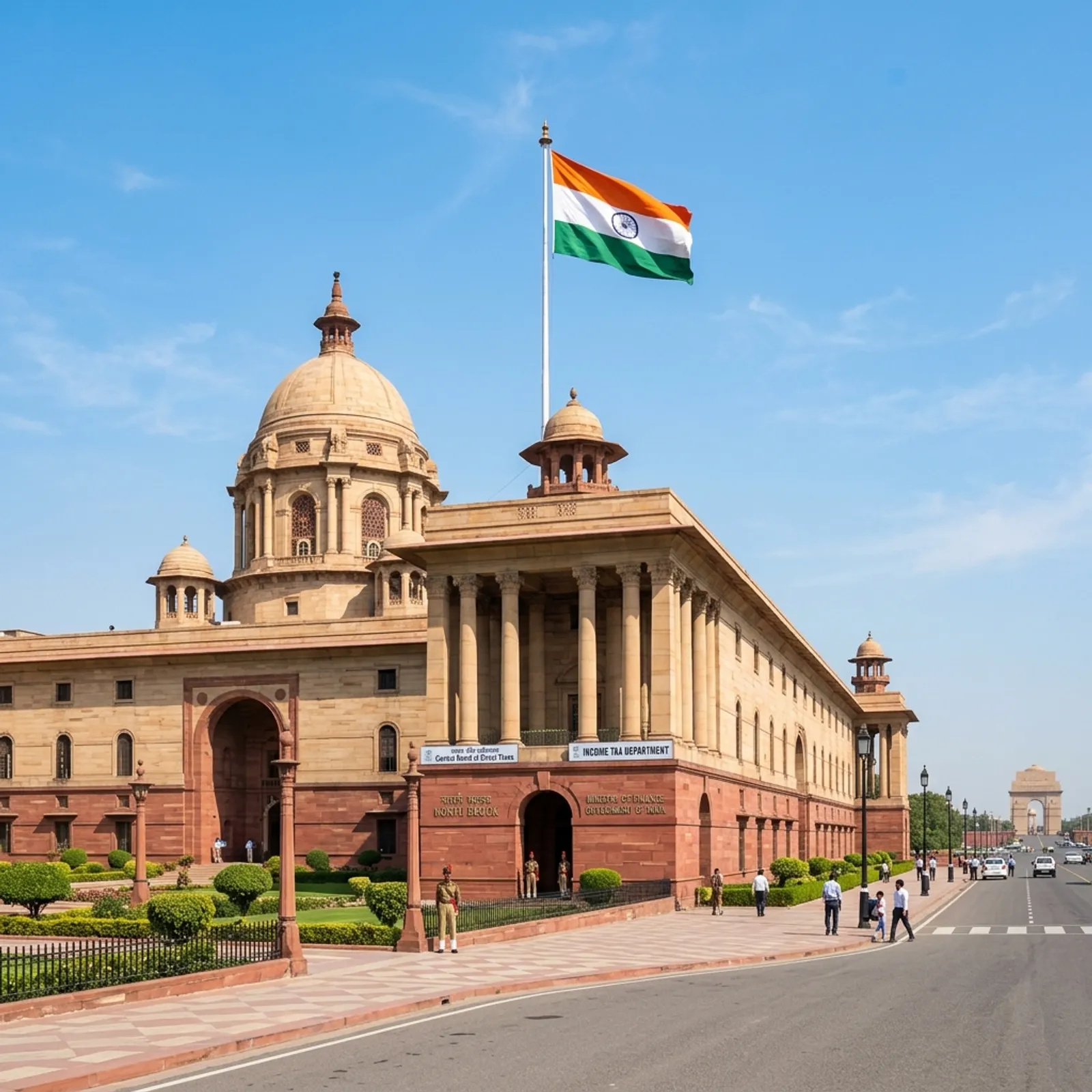 Ministry of Finance North Block building in New Delhi representing Central Board of Direct Taxes CBDT
