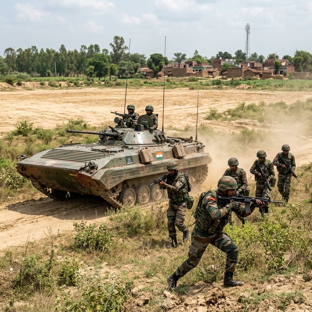 Exercise Amogh Jwala Indian Army Combat Maneuver Drill in Uttar Pradesh