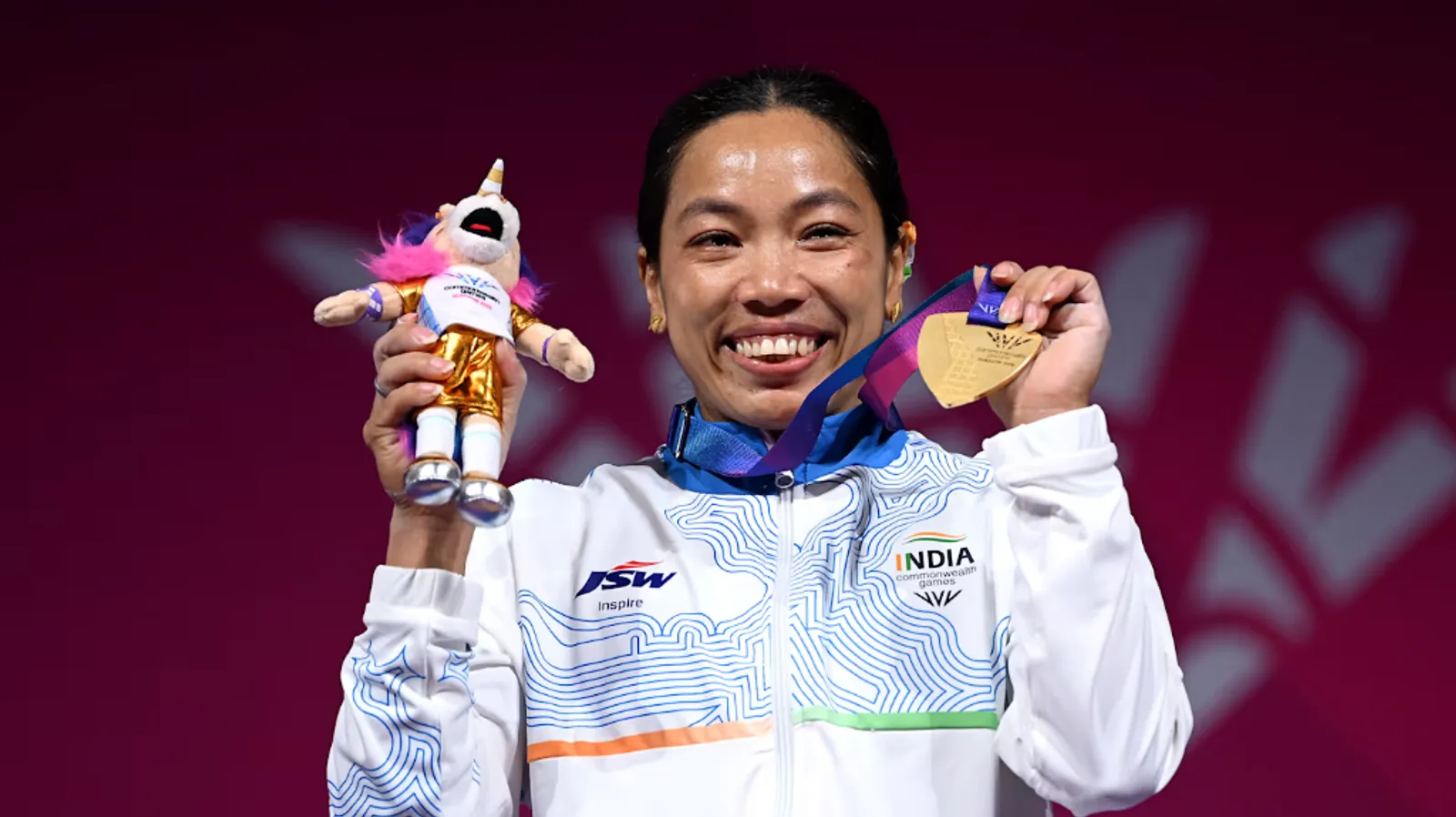 2026 win mirabai chanu gold medal victory podium glasgow commonwealth games weightlifting mppsc upsc notes