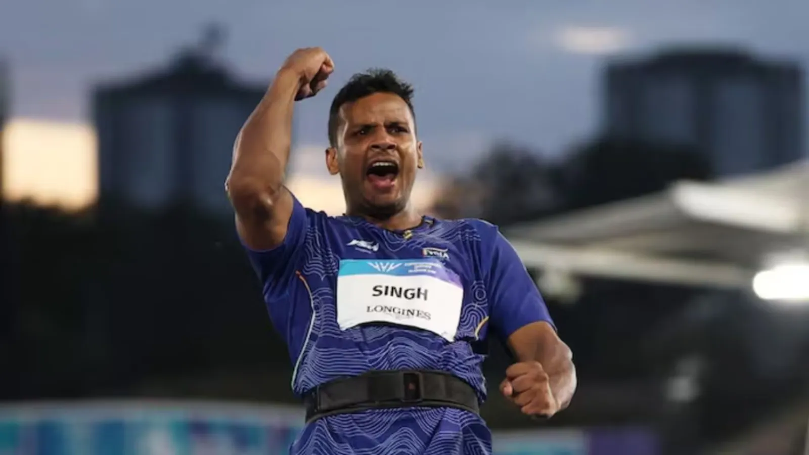 यशवीर सिंह कॉमनवेल्थ गेम्स 2026 पुरुष भाला फेंक में कांस्य पदक जीत का जश्न मनाते हुए (Yashveer Singh CWG 2026 Javelin Bronze Celebration)