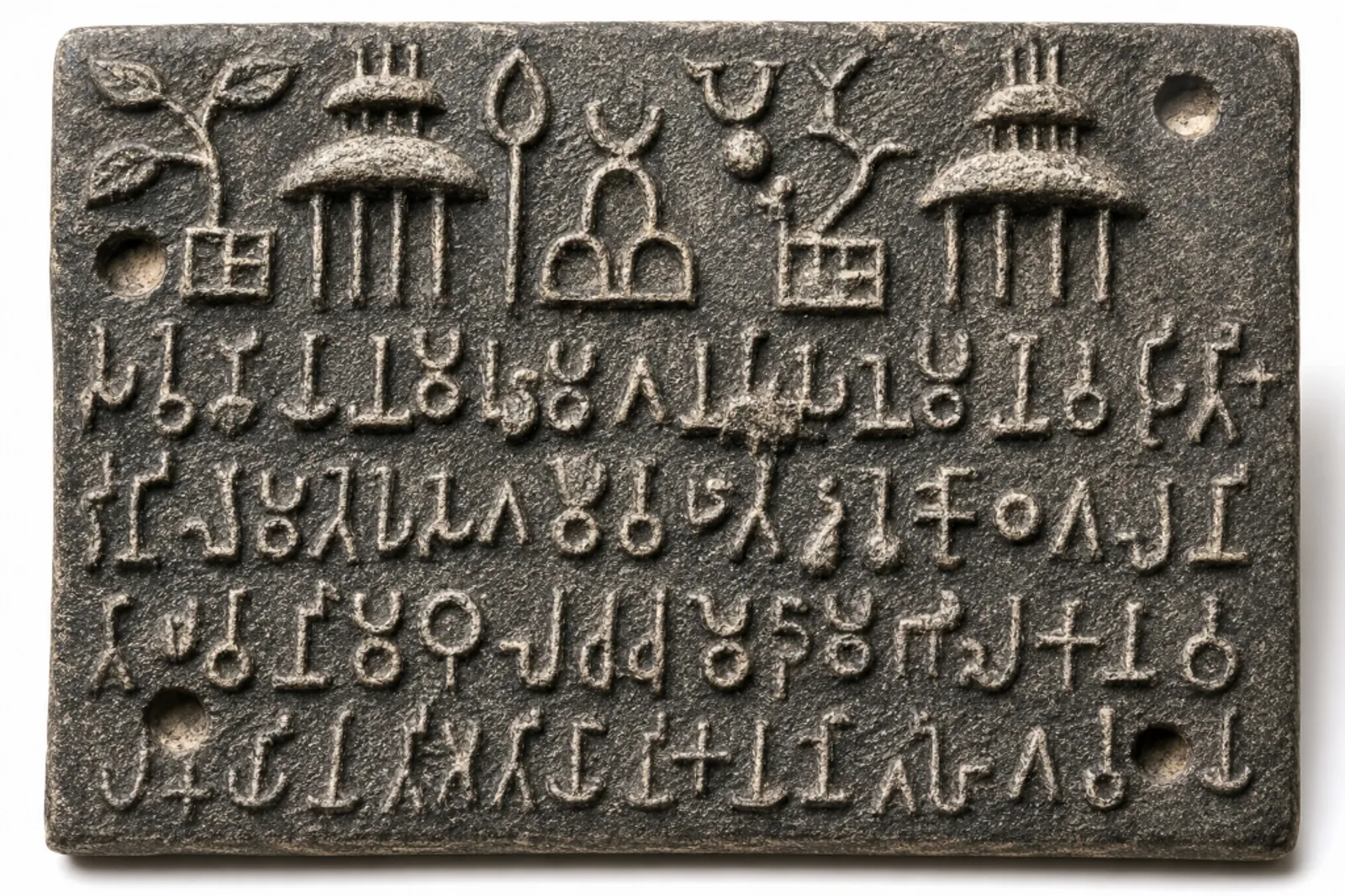 सोहगौरा ताम्रपत्र अभिलेख (Sohgaura Copper Plate Inscription Artefact with Brahmi Script and Symbols)
