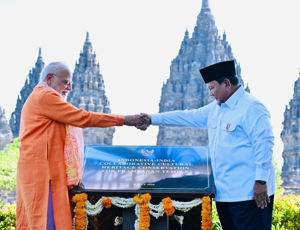 Prambanan Temple Joint Conservation Project - Plaque Unveiling by PM Modi & President Prabowo