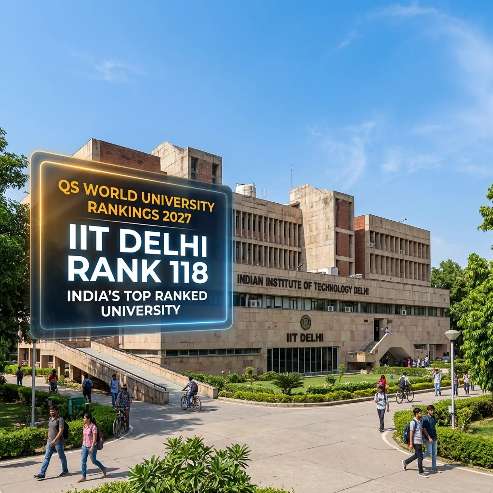 QS World University Rankings 2027 IIT Delhi India Top Ranked University Global Rank 118 MPPSC UPSC Notes