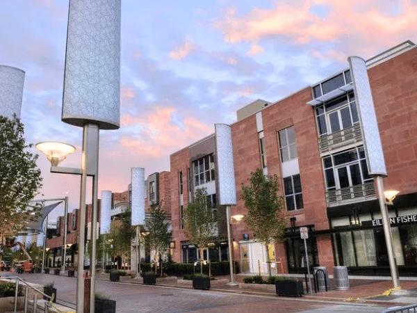 A photo of Cherry Creek North, a dog friendly shopping destination in Denver