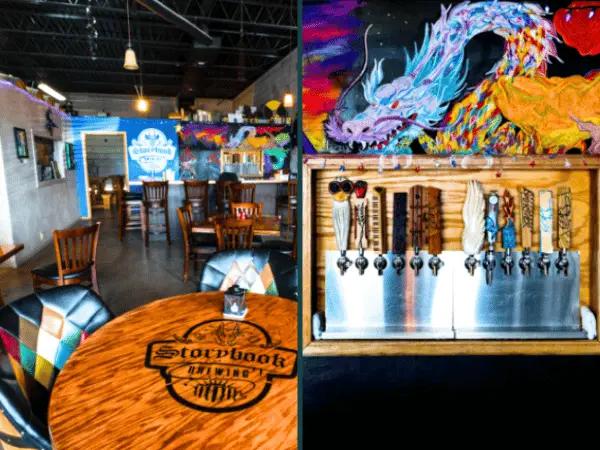 Images of Storybook Brewing, a dog-friendly brewery in Colorado Springs