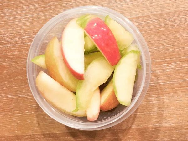 Fresh, sliced apples which is a safe fruit for dogs and can be given as homemade dog treats or incorporated into a homemade dog treats recipe