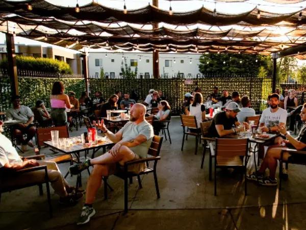 A photo of the dog-friendly patio of The Brickyard Bar, a dog-friendly restaurant in Salt Lake City