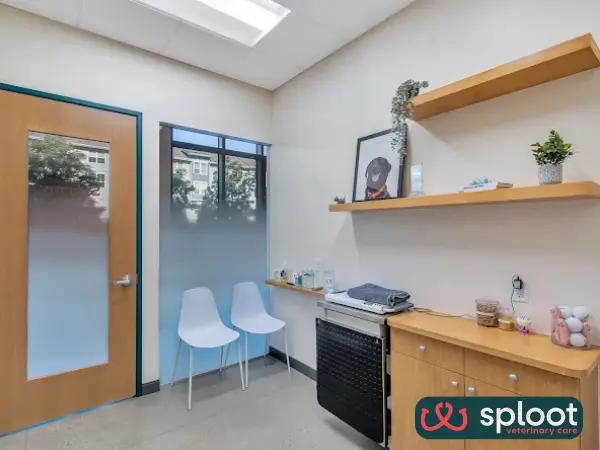 The calm, private waiting room at Sploot Veterinary Care, one of the best cat veterinarians in Chicago, IL