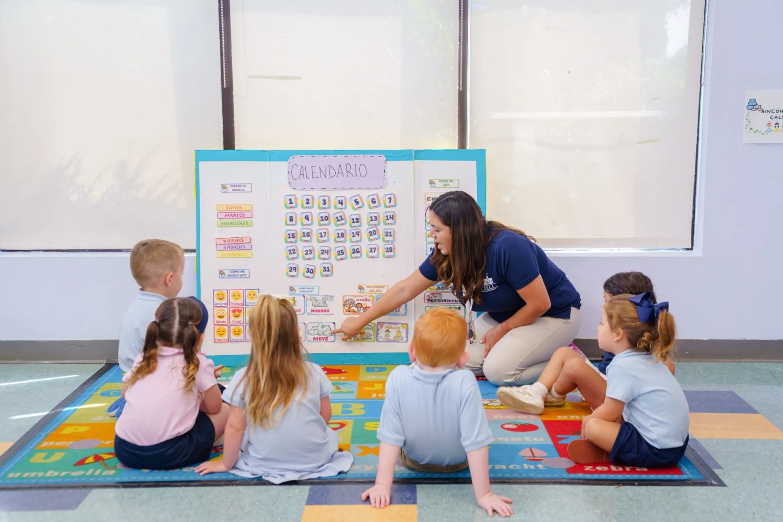 A SELA student reading aloud during a language immersion lesson
