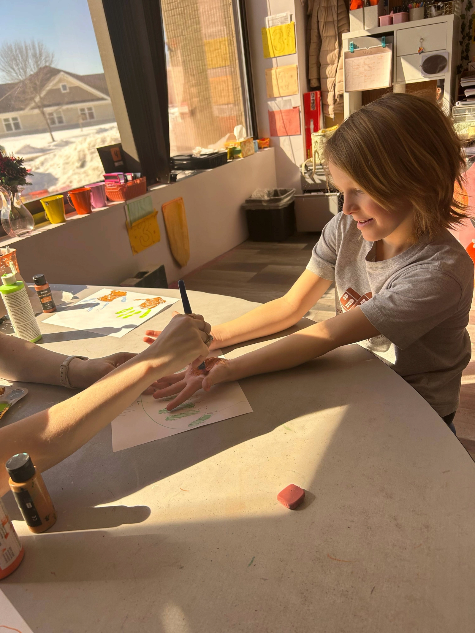 SELA elementary students take part in a hands-on, project-based activity.