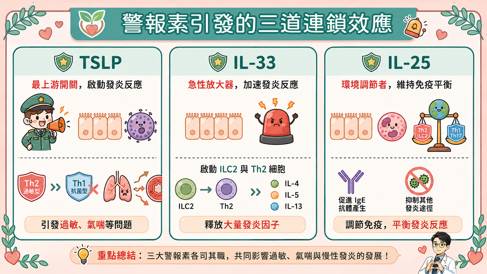 警報素引發的三道連鎖反應