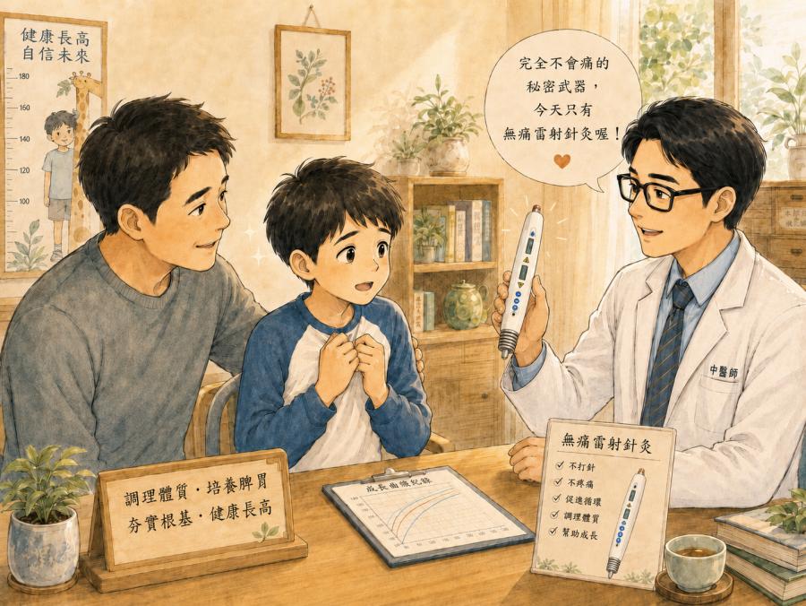 雷射針灸促進IGF‑1分泌 兒童身高調理 生長激素軸調整