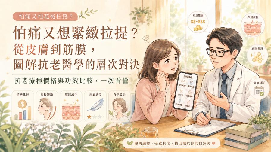 怕痛又想緊緻拉提?從皮膚到筋膜,圖解抗老醫學的層次對決