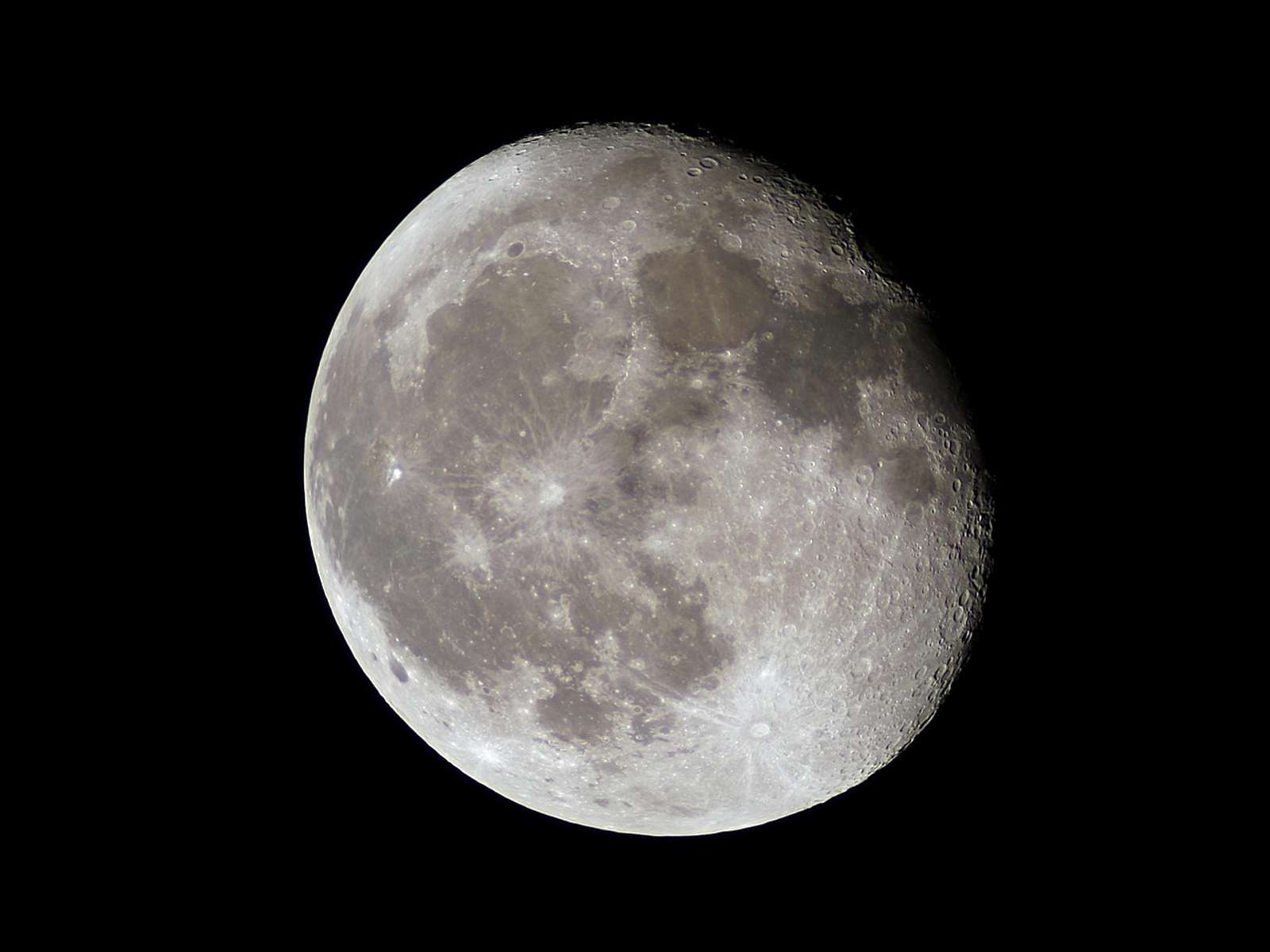 Craters on the surface of the moon
