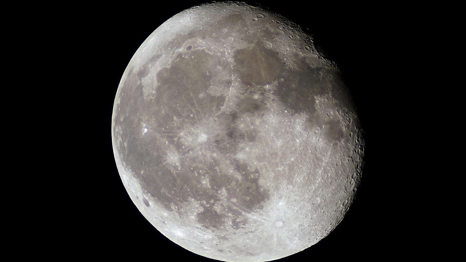 Craters on the surface of the moon