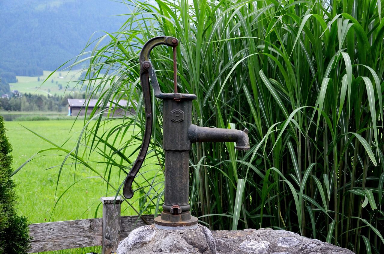 An old hand water pump