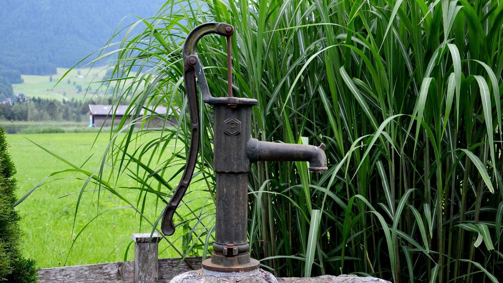 An old hand water pump
