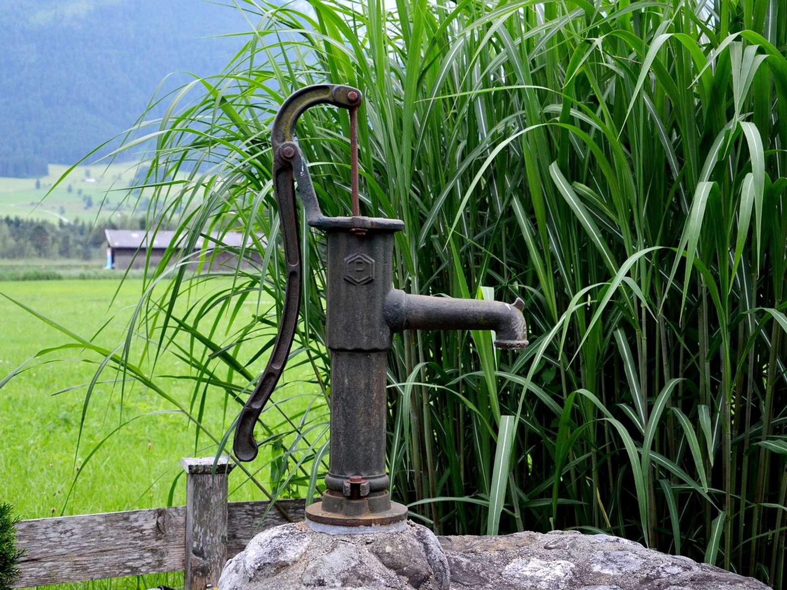 An old hand water pump