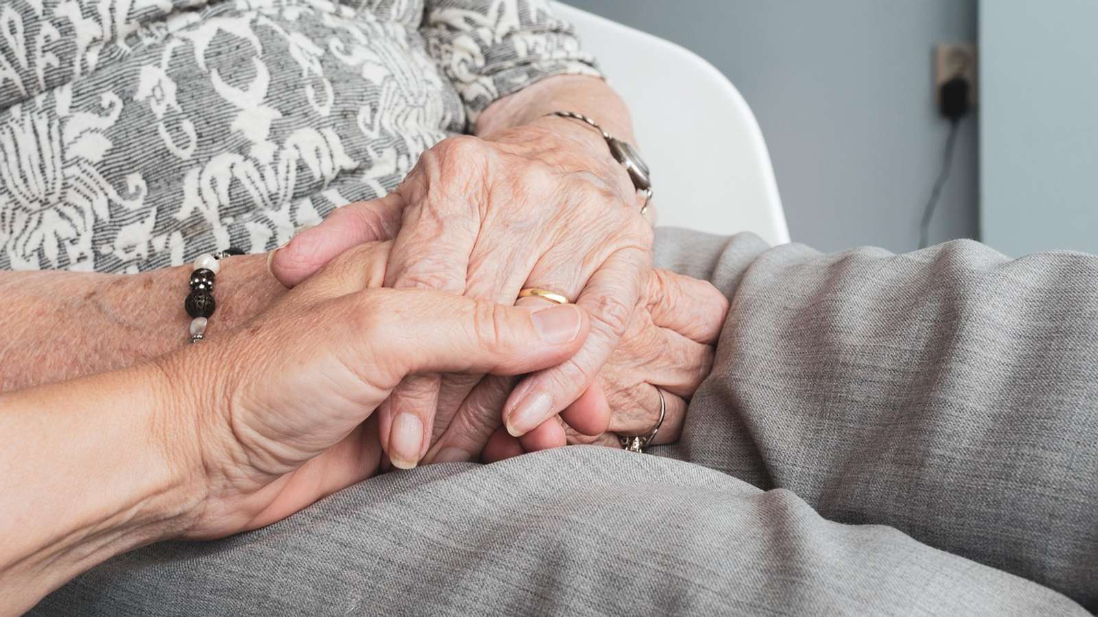 The hands of an older person