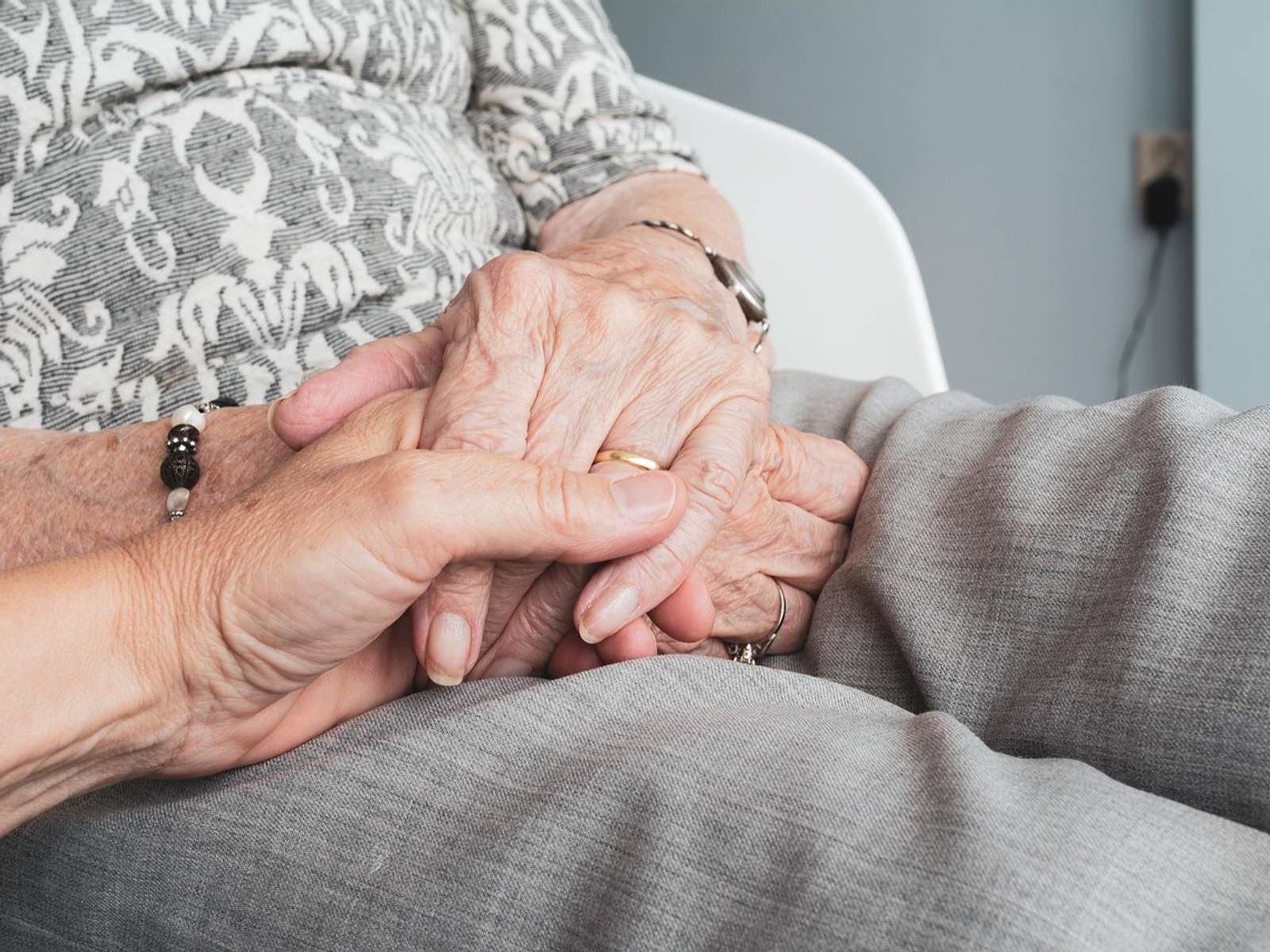 The hands of an older person