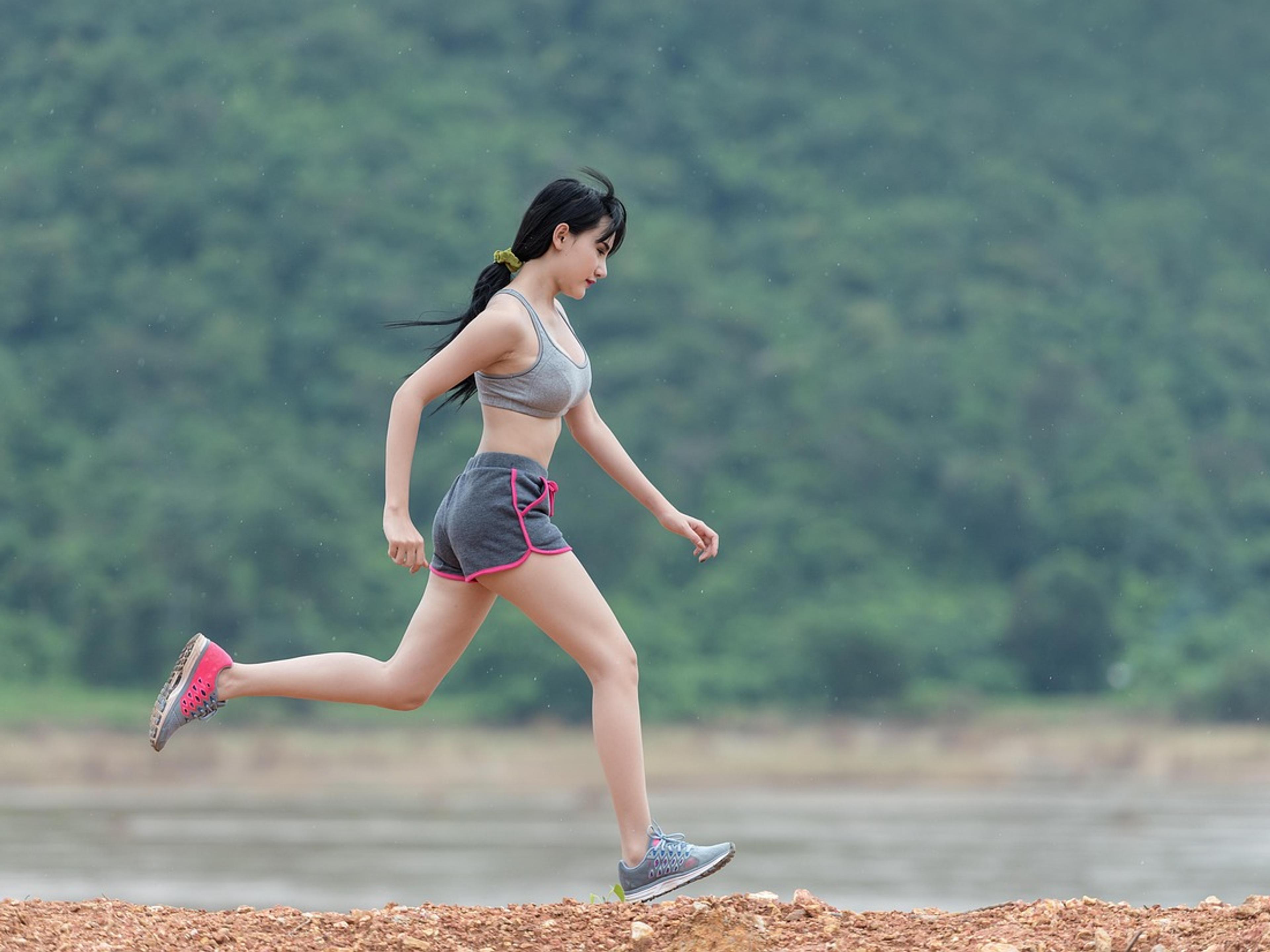 Woman jogging outdoors