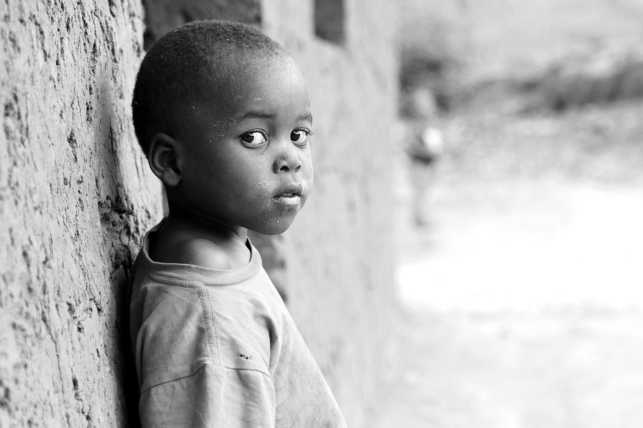 Children in a village in Uganda