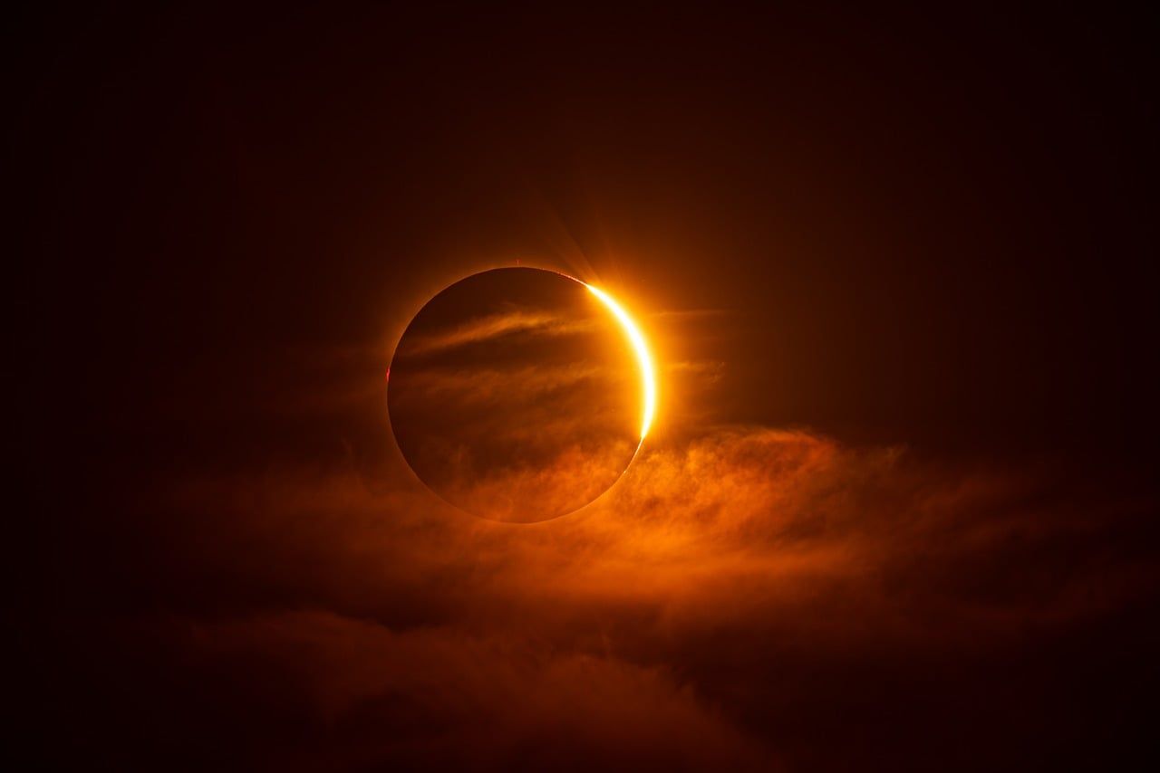 The Sun's corona visible during a total solar eclipse