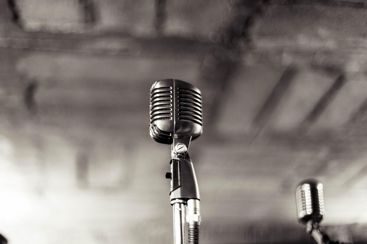 A vintage microphone