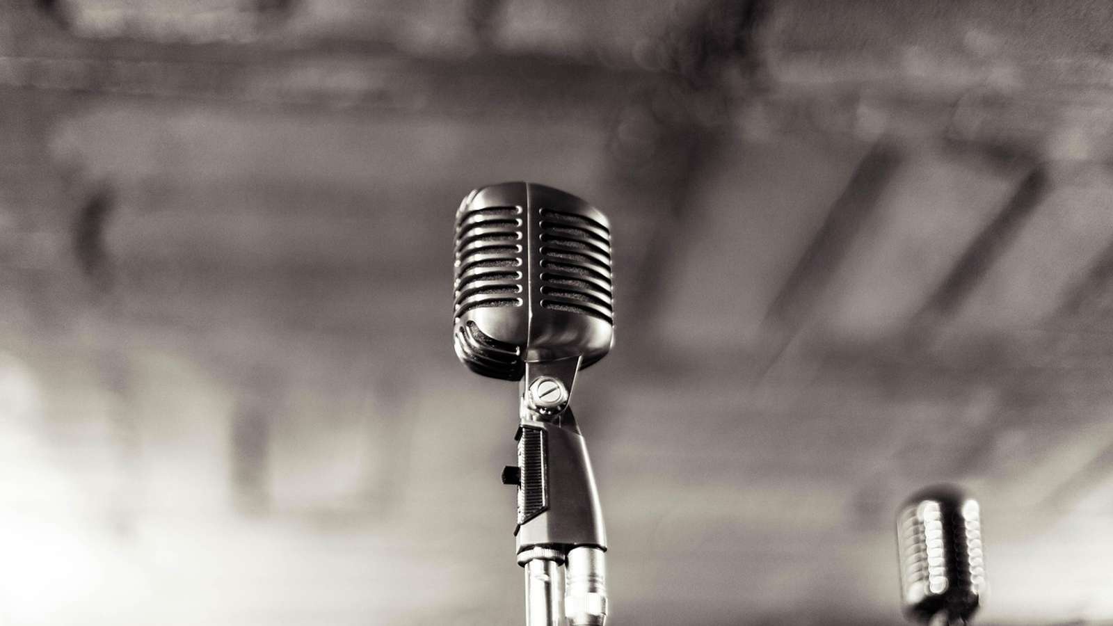 A vintage microphone