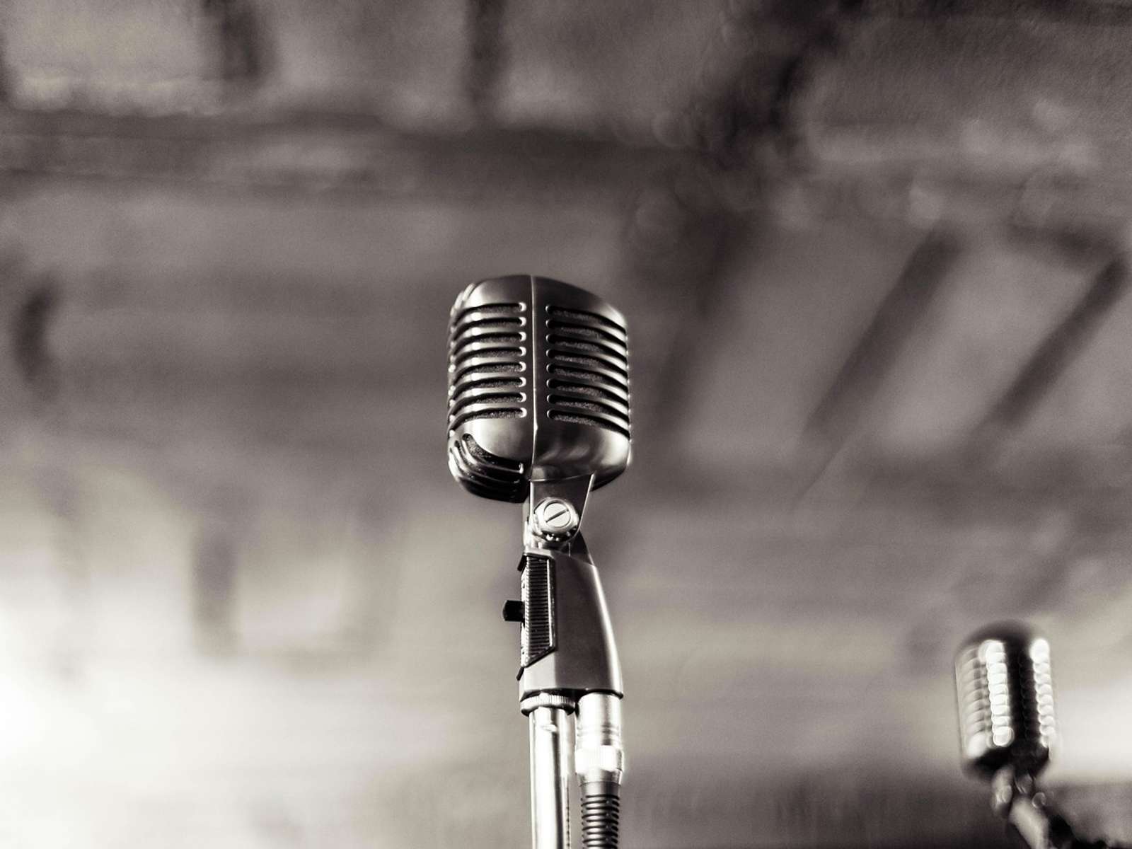 A vintage microphone